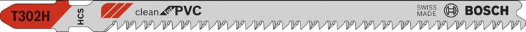 Stichsägeblatt T 302 H Bosch VE à 5 Stück Clean for PVC