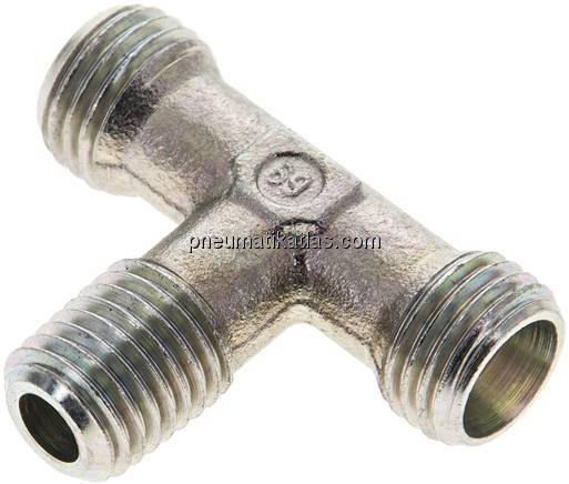 T-Schneidringverschraubung M 12x1,5 (konisch)-8 L (M14x1,5), ohne Mutter & Schne