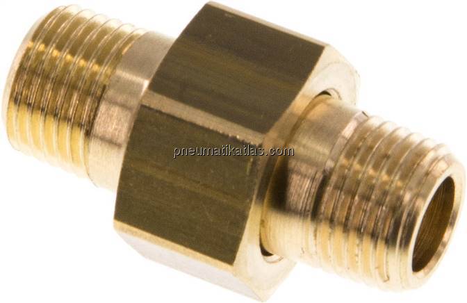 Doppelnippel trennbar R 1/8"-R 1/8", Messing