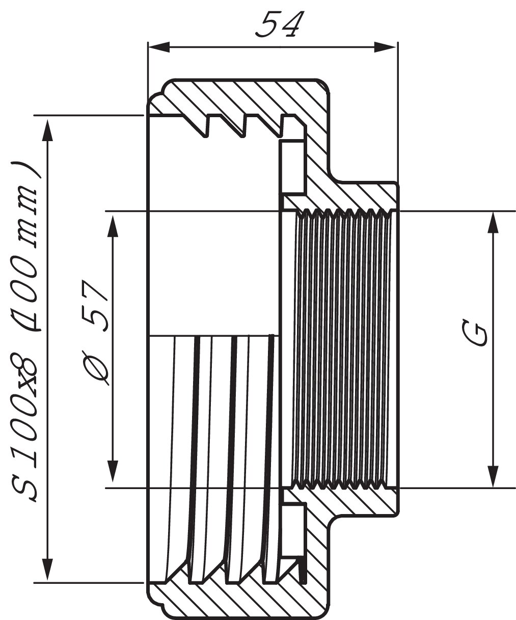 Zeichnung: IBC-Container Adapter (S 100x8)