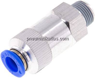 Rückschlagventil R 3/8"-10mm, Durchfluss vom Schlauch zum Gewinde, IQS-Standard