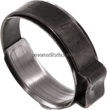 1-Ohr-Schlauchschelle 23,3 - 26,3mm, Edelstahl