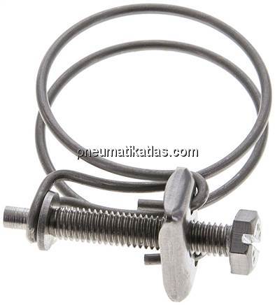 Drahtschlauchschelle 37 - 42mm, 1.4301