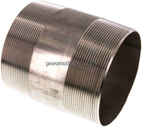 Rohrdoppelnippel R 4"-120mm, 1.4571