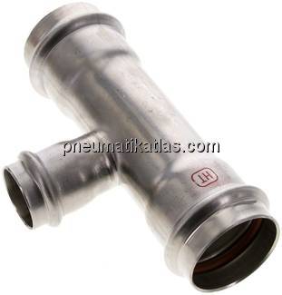 Pressfitting, T-Stück, 42x28mm innen, 1.4404