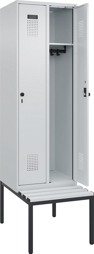 Spind Evolo PLUS 2 Abteile H2120xB600xT815mm 7035 7035 /P1G/7021P_DKB