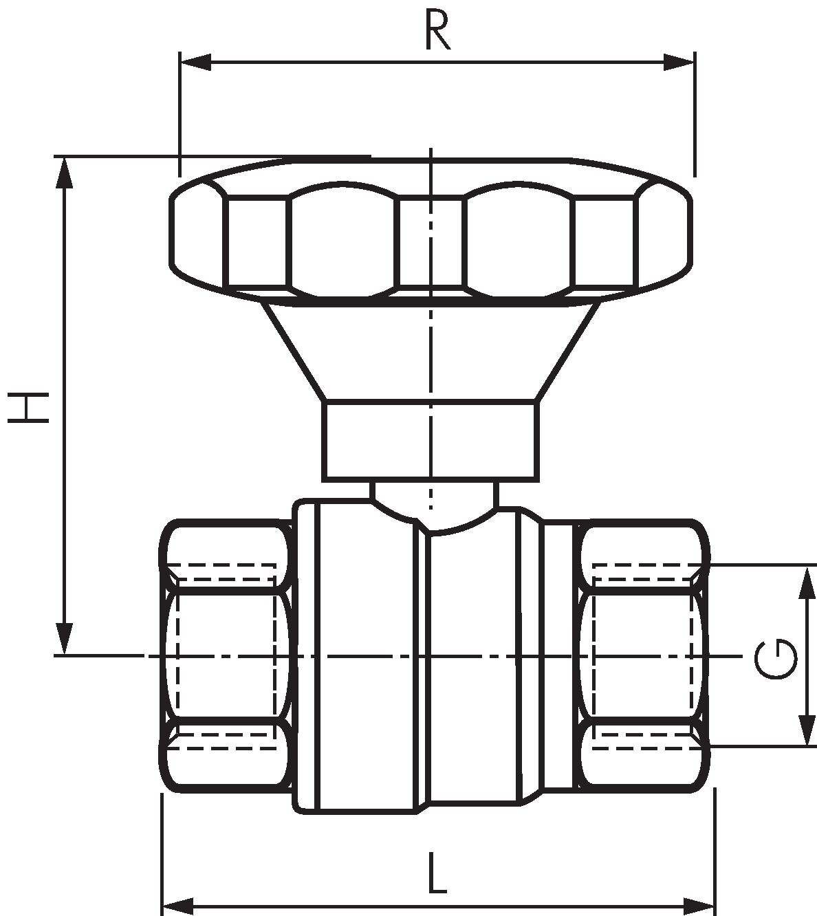 Zeichnung: DVGW-Sanftschluss Kugelhahn