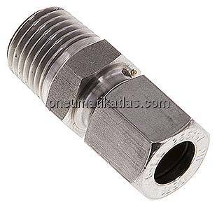 Gerade Schneidringverschr. R 1/4"-8 LL (M12x1), 1.4571