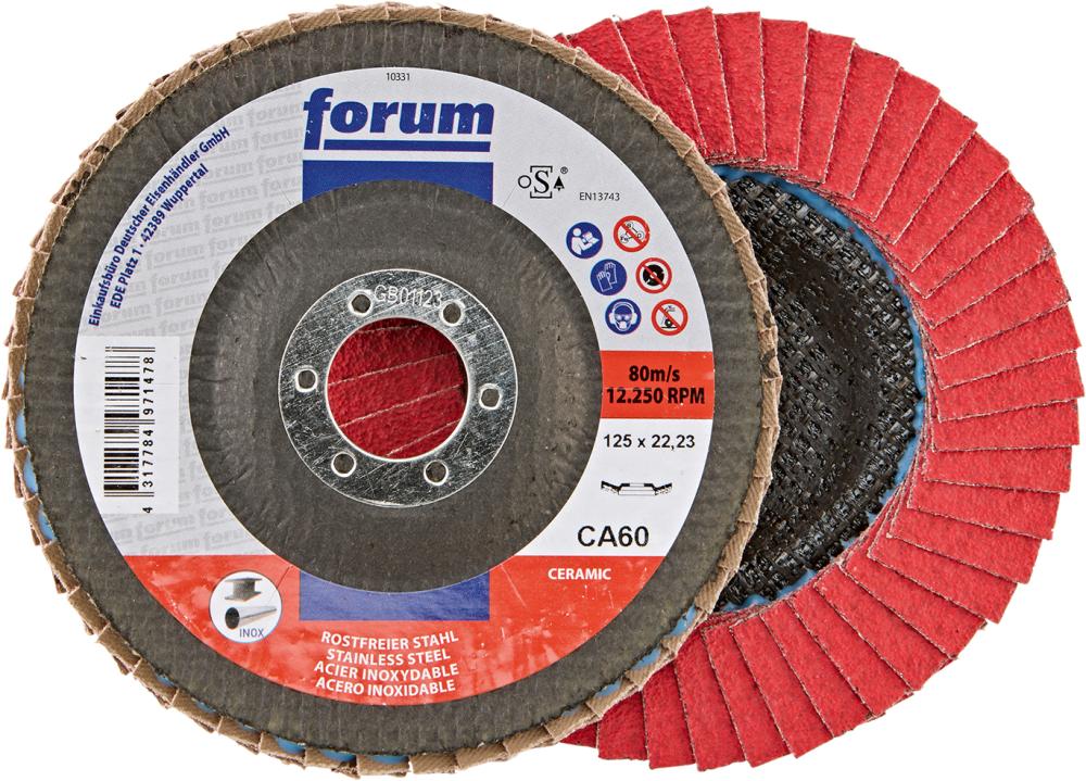 Fächerschleifscheibe 125mm, gewölbt, CA 60 FORUM