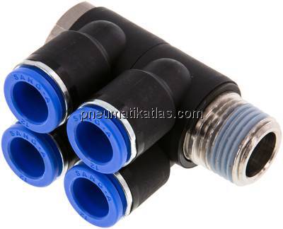 Steck-Mehrfachverteiler, 4-fach R 1/2"-12mm, IQS-Standard
