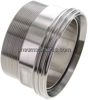 Gewindestutzen (Milchgewinde) Rd 130x1/4"-G 4", 1.4404