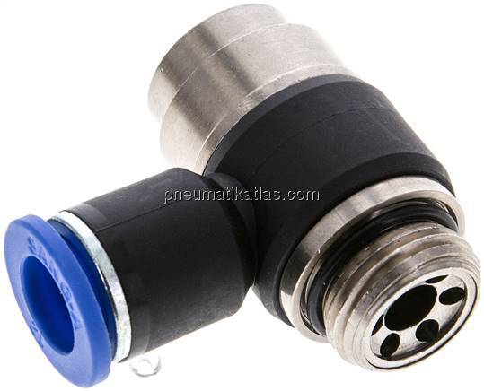 Winkel-Drosselrückschlagventil G 1/2"-12mm,abluftregelnd