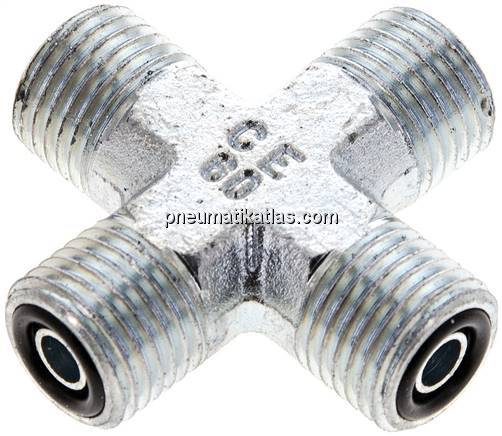 ORFS-Kreuz-Verschraubung UNF 9/16"-18(AG)