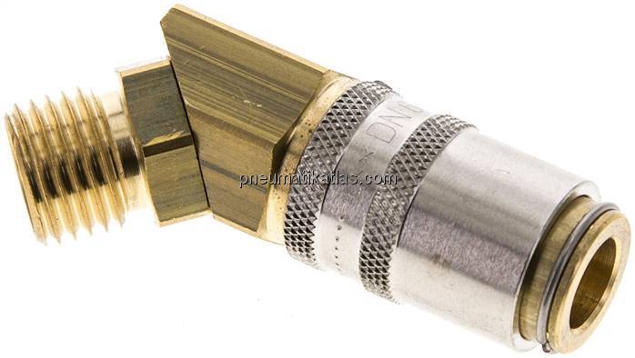 45°-Temperierkupplungsdose 9mm Zapfen,M 14x1,5(AG)