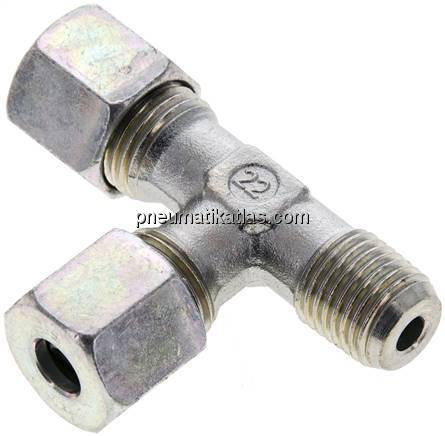 LE-Schneidringverschraubung M 14x1,5 (konisch)-8 S (M16x1,5), Stahl verzinkt