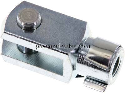 Gabelkopf mit Bolzen M 12x1,25, Stahl verzinkt