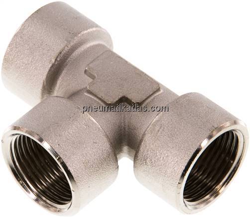 T-Stück G 3/4" (IG), Messing vernickelt