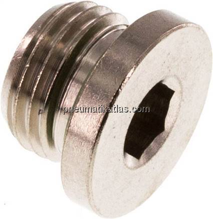 Verschlussstopfen Innenskt. G 1/4", Messing vernickelt