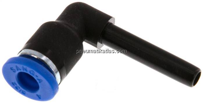 Winkel-Steckanschluss 4mm Stecknippel, 4mm Schlauch