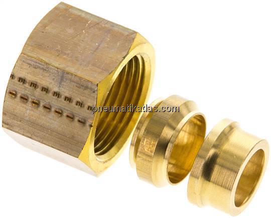 Reduziereinsatz f. Klemmringverschraub. 16mm-14 (M20x1,5)mm, Messing