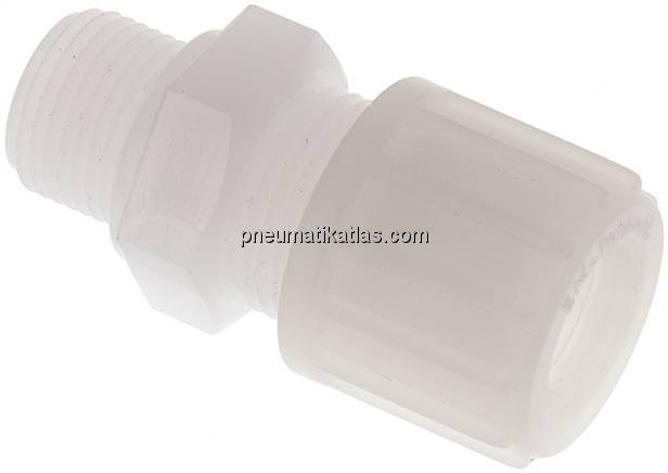 Gerade Verschraubung G 3/8"-14x12mm, PVDF