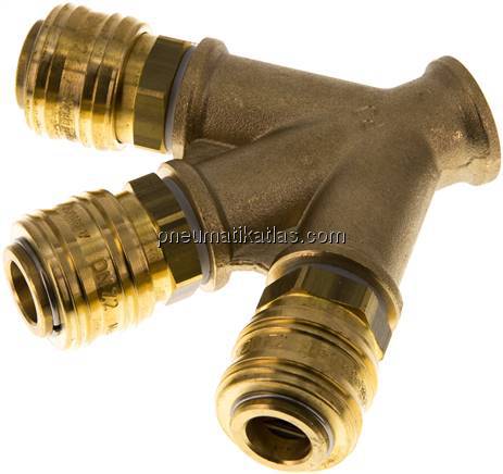 3-fach-Luftweiche mit Kupplungsdosen, G 3/8"