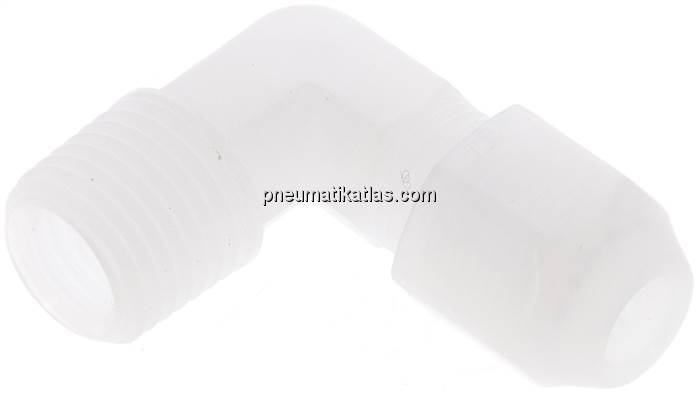 Winkel-Verschraubung R 1/4"-6x4mm, Polypropylen