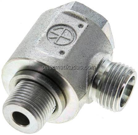 Winkel-Schwenkverschraubung G 3/8"-10 S (M18x1,5), ohne Mutter & Schneidring, St