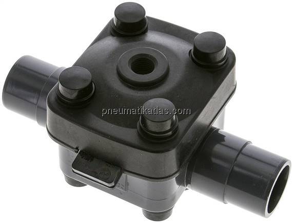 PVC-Membranventil (NO) PVC / EPDM, 32mm Klebestutzen