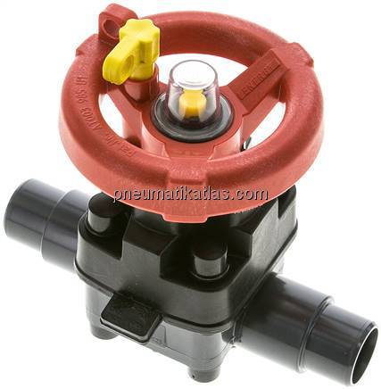 PVC-Membranventil (Hand) PVC / EPDM, 25mm Klebestutzen