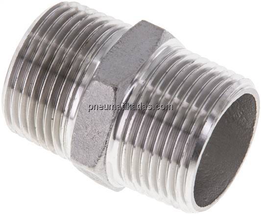 Doppelnippel NPT 1"-NPT 1", 1.4408