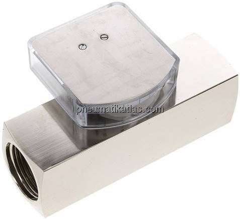 Durchflussmesser G 1" (IG), 15 - 45 l/min, Messing vernickelt