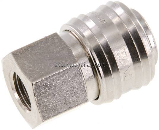 Kupplungsdose (NW7,2) G 1/4"(IG), Messing vernickelt