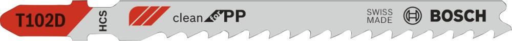 Stichsägeblatt T 102 D Bosch VE à 5 Stück Clean for PP