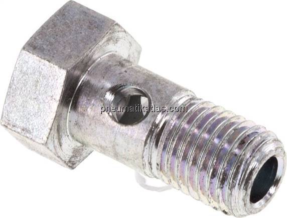 Hohlschraube 1-fach, M 8x1, Stahl verzinkt