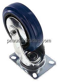 Elastik-Vollgummirolle, 125mm, Lenkrolle