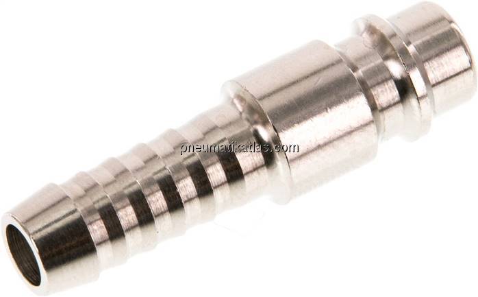 Kupplungsstecker (NW7,2) 8 (5/16")mm Schlauch, Messing vernickelt