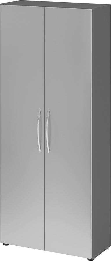 Schrank 4100 BM, 5 OH K: Graphit / F: Silber 80x34,6x188 cm (BxTxH)