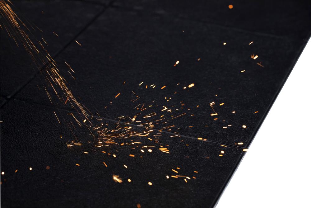 Arbeitsplatzmatte YOGA SOLID Spark schwarz B90xT90 cm