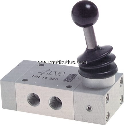 Exemplarische Darstellung: 3/2-Wege Handhebelventi