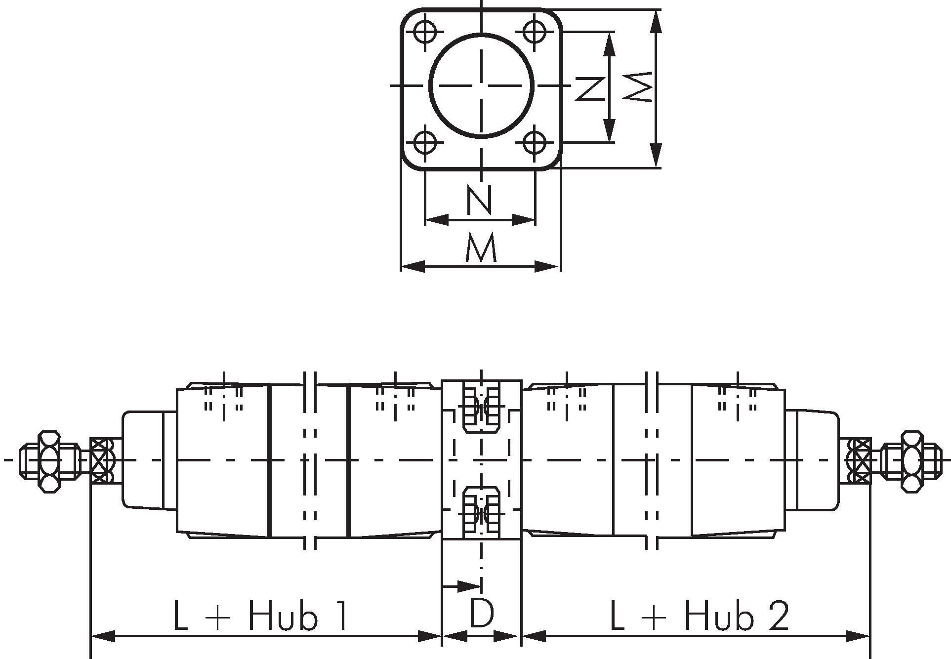 Zeichnung: Verbindungsstück zum Herstellen eines M