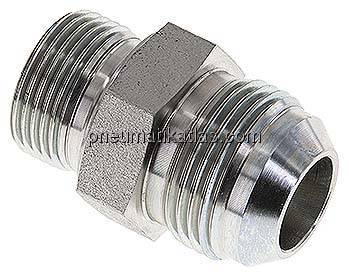 Doppelnippel G 3/4"-UN 1-3/16"-12(JIC), Stahl verzinkt