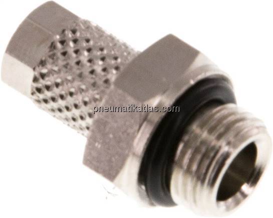 Gerade Verschraubung G 1/8"-5x3mm, Messing vernickelt