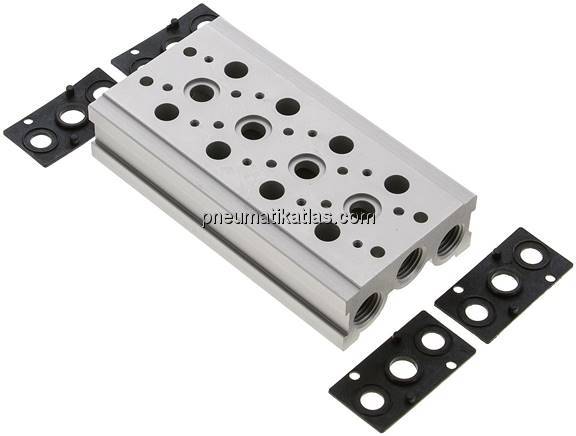 Reihenleiste (4-fach) für SF3000 (5/2 und 5/3-Wege)