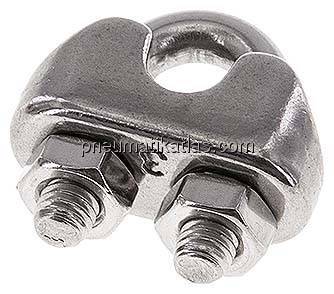 Drahtseilklemme f. 3,0mm Seil, M 4, B=9, 1.4436