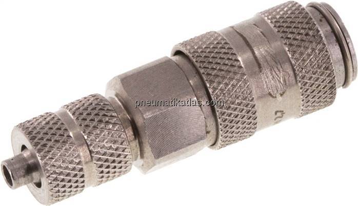 Kupplungsdose (NW2,7) 4,3x3mm Schlauch, Edelstahl