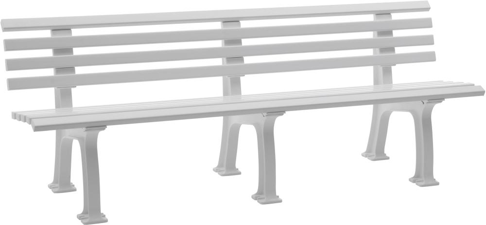Gartenbank JUIST 4-Sitzer Länge 2000 mm weiß Blome