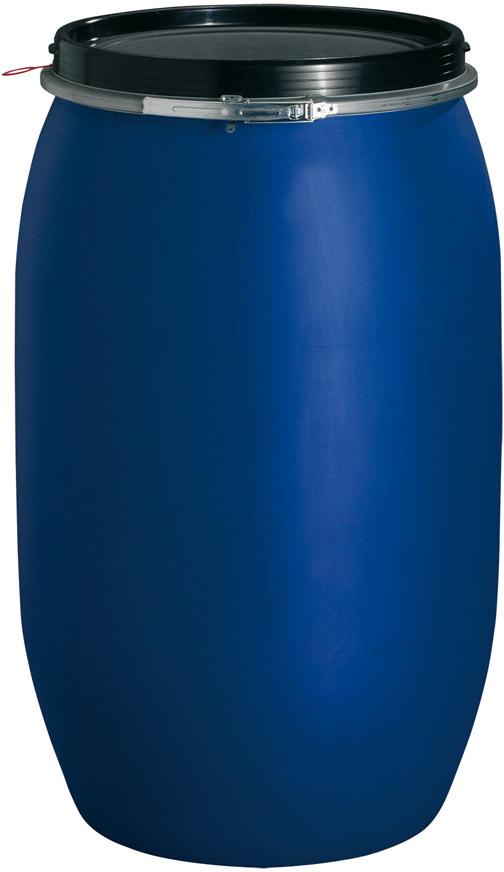 Weithalsfass 220 l blau D600xH980 mm Öffnung D470 mm