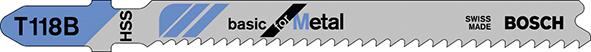 Stichsägeblatt T 118 B Bosch VE à 5 Stück Basic for Metal
