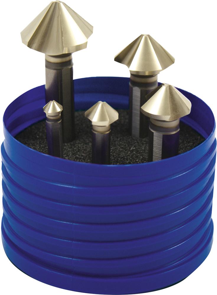 Kegelsenker-Set ungleiche Teilung HSS TiZrN 90Grad 6,30-25mm 3-Flächenschaft BECK